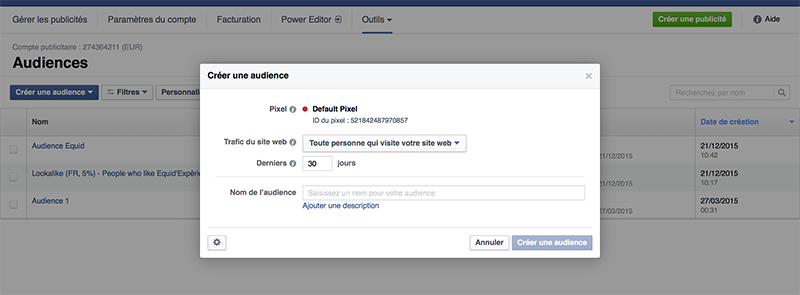 créer campagne pub facebook