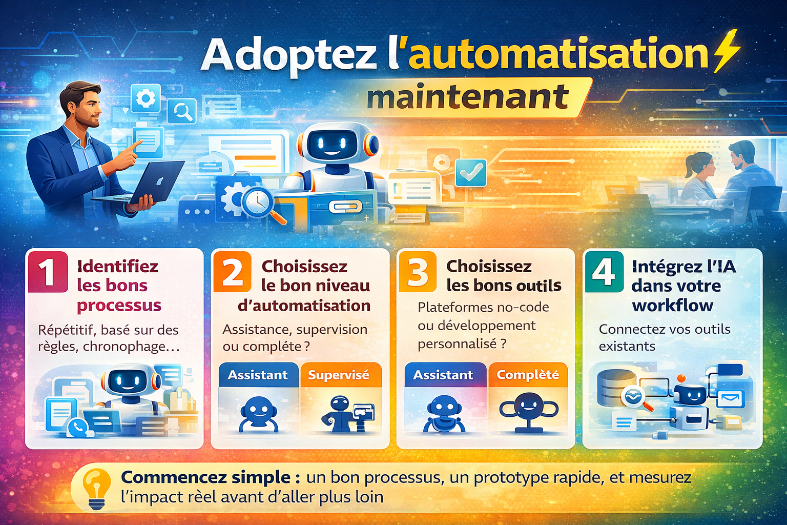 Automatisation IA pour les PME : par où commencer (guide pratique 2025)