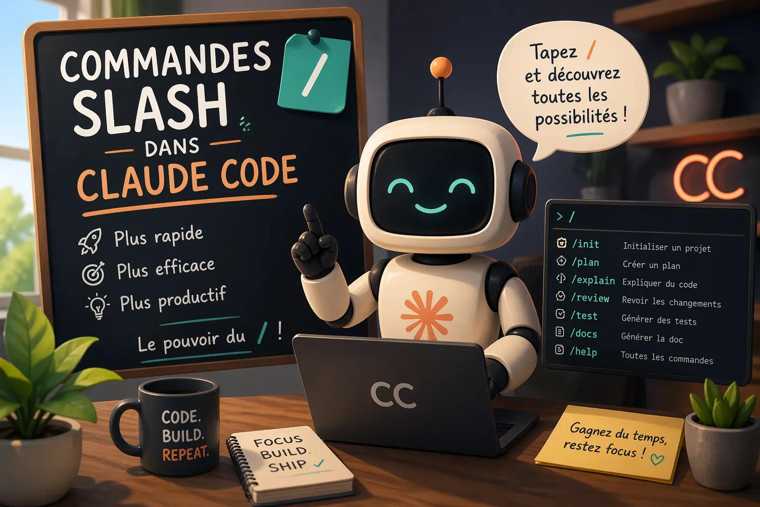4 commandes slash Claude Code que j'utilise sur chaque projet